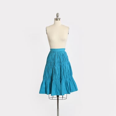 Vintage 50s blue cotton skirt 