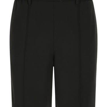 Ami Man Black Polyester Blend Bermuda Shorts