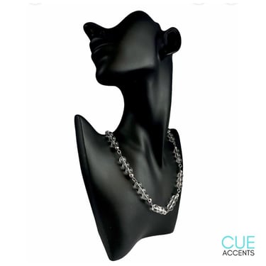 Staples | Clear Quartz Beaded Necklace | Gemstone Jewelry | Beaded Necklace | Unisex Jewelry | Gift | Minimalist Jewelry | Energy Necklace 