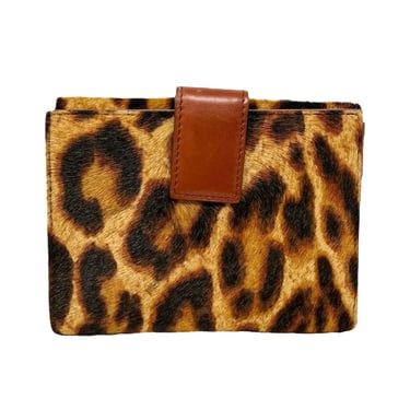 Dior Cheetah Print Logo Wallet