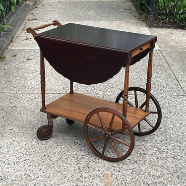 Paalman Wagon Wheel Tea Cart, 100% Restored 
