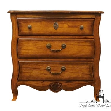 HEKMAN FURNITURE Solid Walnut Country French Style 34" Three Drawer Low Chest / Nightstand 