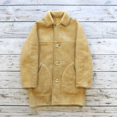 Vintage 60s Abercrombie &amp; Fitch Suede Sherpa Lined Trench Coat Rare