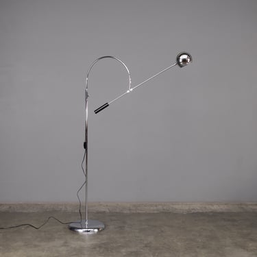 Vintage Sonneman Orbiter Floor Lamp Chrome Arc Mid Century Modern 