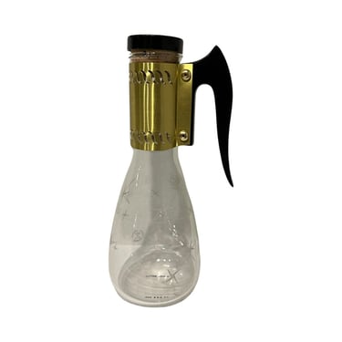 Vintage mid century modern 1950s atomic kitsch starburst glass liquor bottle cork 