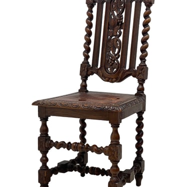 Free Shipping Within Continental US - Antique Hand carved Jacobean Chair 