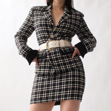 90s Tailored Miniskirt Suit - W27