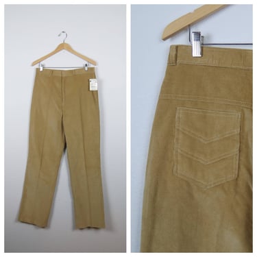 Vintage 1980s high waist corduroy pants, deadstock, NOS, NWT, academia fashion 