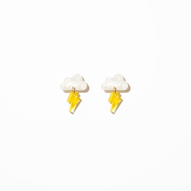 Lightning cloud mini dangle earrings