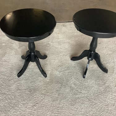 Pair Of Black Accent Tables