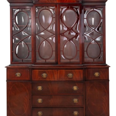 George III Style Mahogany Secretaire Bookcase