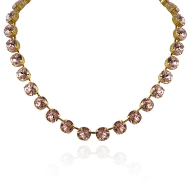 Light Pink Crystal Riviera Necklace