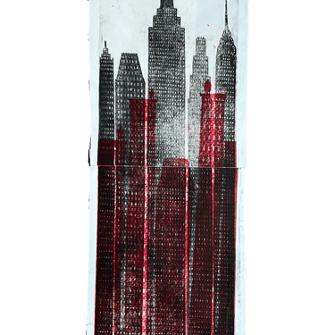 Mitsushige Nishiwaki | "NY Skyline" Red & Black