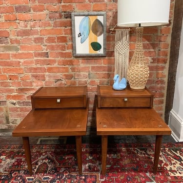 American of Martinsville midcentury modern lamp tables / side tables