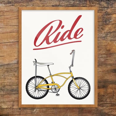 11'' x 14'' Ride Stingray Bike Print