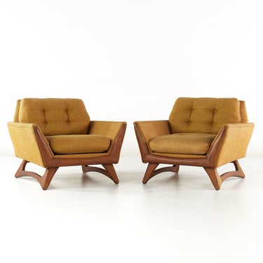 Adrian Pearsall Mid Century Lounge Arm Chairs - Pair - mcm 