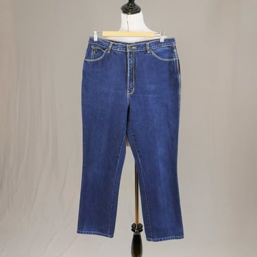 70s 80s Gloria Vanderbilt Murjani Designer Jeans - 32" waist - High Rise Waisted - Dark Blue Denim Pants - Vintage 1970s 1980s - 30" inseam 