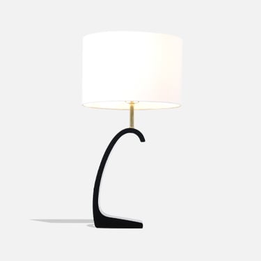 California Modern Sculpted Ebony Table Lamp by Modeline of CA