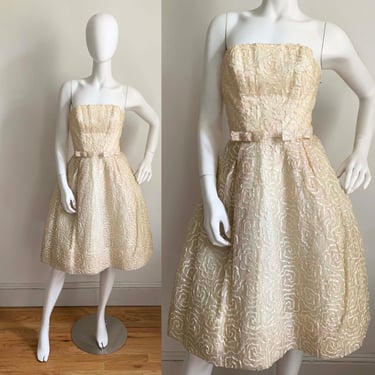 1950s Pastel Puff Dress 