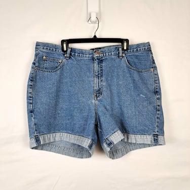 Vintage 90s High Rise Denim Shorts, Size 41 Waist 