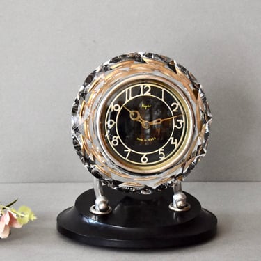 Vintage USSR Cristal Clock Majak Collectable Clock Home Decor 