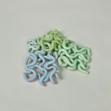Sea Pastel Squiggle Clay Coasters
