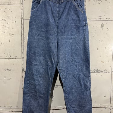 Vintage 60s Women’s side zip jeans Denim dark wash rockabilly strong and reliable 