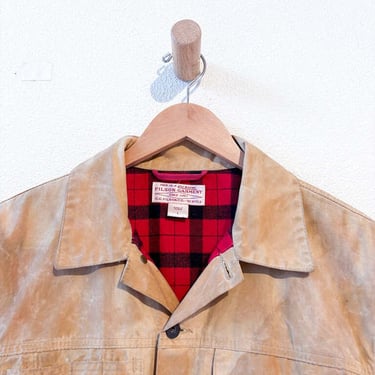 Filson Cruiser Jacket - Tan/Red Plaid