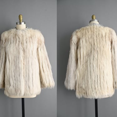 vintage 1960s winter fur coat - Small Medium 