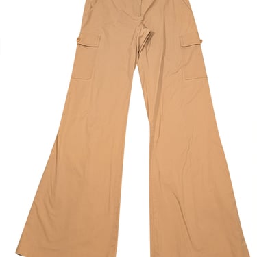 Theory - Khaki Cotton Wide Leg Cargo Trousers Sz 6