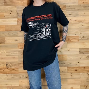90's Vintage Motorcycle Tee T-Shirt Shirt 