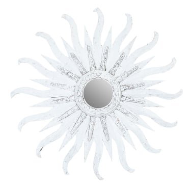 White Sunburst Mirror