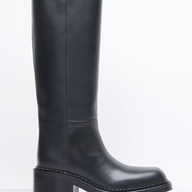 Prada Women Leather Knee-High Boots