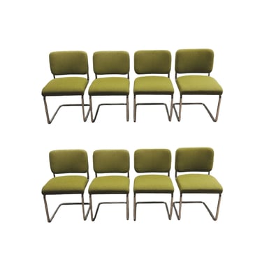 8 Marcel Breuer for Knoll Cesca Side/Dining Chairs, 1980