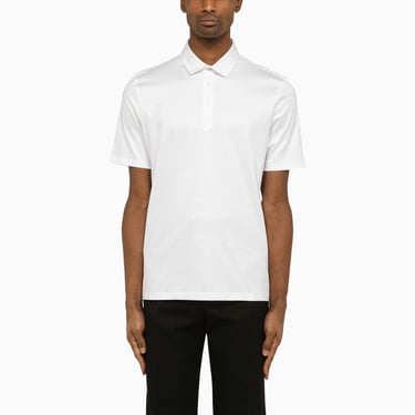 Brunello Cucinelli White Short-Sleeved Polo Shirt Men