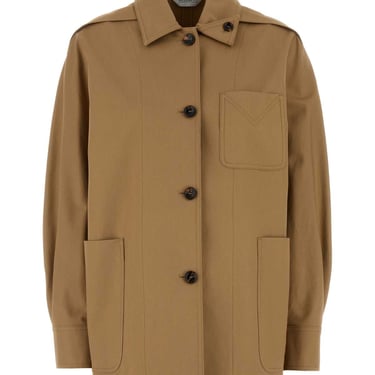 Max Mara Women Camel Cotton Moneta Jacket
