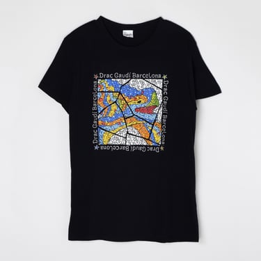 Vintage Y2k Drac Gaudi Barcelona T-Shirt - black, 2000s clothing, art, sculpture - Men's S 