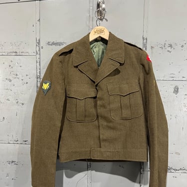 Vintage 1960s Dutch Military Wool Ike Jacket KL Neirynck