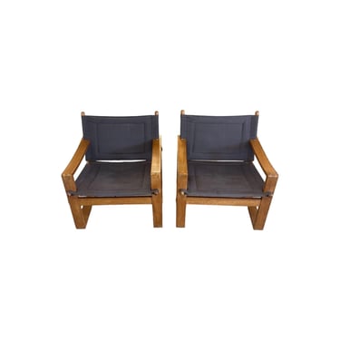 Free shipping within continental US - Vintage Scandinavian Style Pair of Lounge Chairs by Bernstorffsminde Møbelfabrik From Safari Series 