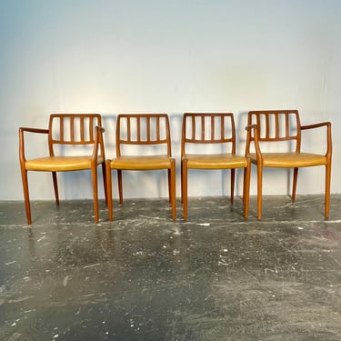 Set of 4 Moller Dining chairs Model 83 and 66