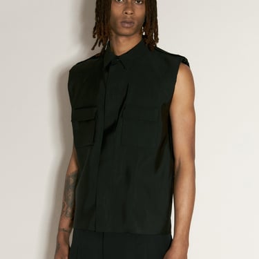 Saint Laurent Men Saharienne Sleeveless Shirt