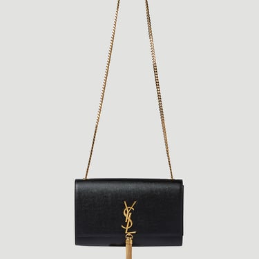 Kate Spade - Black Pebbled Leather Gold Chain Shoulder Bag – Current  Boutique