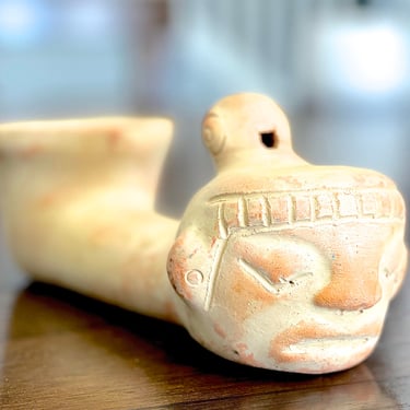 VINTAGE: 8.5" Mexican Pottery Figurine - Terra Cotta - SKU 00035191 