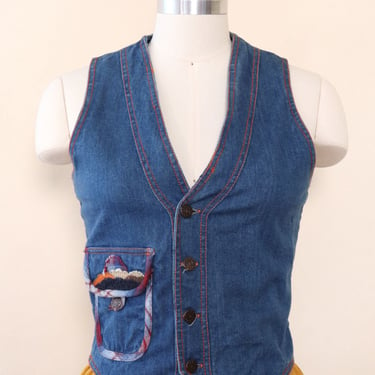 Faded Glory Cloud Pocket Denim Vest S