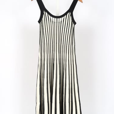 Wylie Stripe Knit Tank Dress - Black/Cream