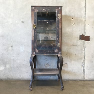 Stripped Steel Vintage Medical Cabinet