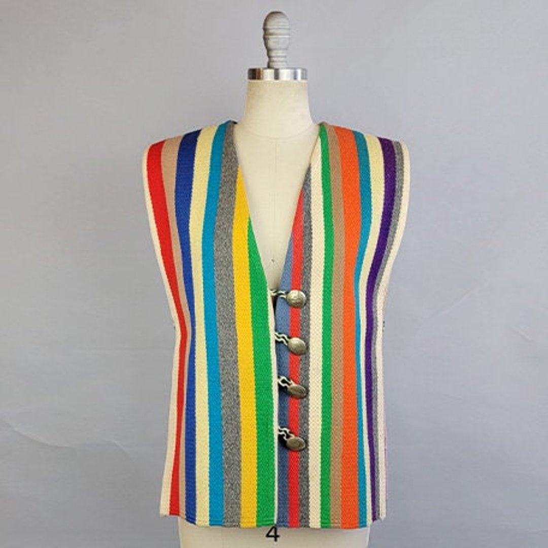 US Vintage, Chimayo Vest, Indian Motorcycle Co., Half Dollar
