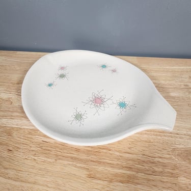 Mid Century Grant Crest Tempo Atomic Starburst Serving Platter 