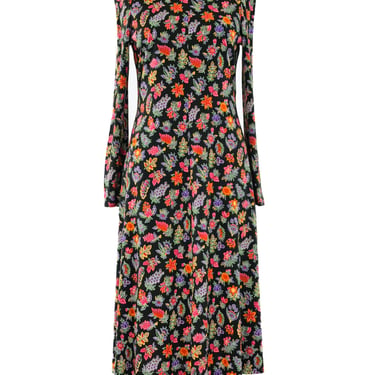 1970's Diane Von Furstenberg Floral Jersey Dress