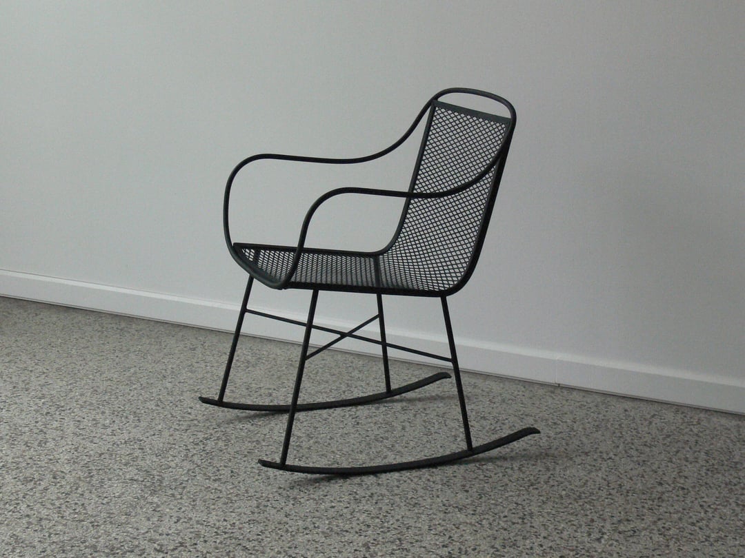 Mid Century Salterini Inspired Wire Mesh Rocking Chair (2 Available ...